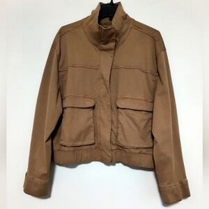 Women Oversized Tan Jacket / Size OX (14-16)
